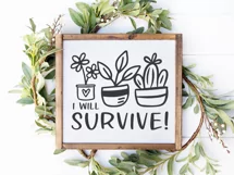 Plant SVG | Houseplant SVG | I Will Survive SVG | Cactus SVG Product Image 3