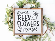 Bee SVG | Honey Bees SVG | Honey Bees and Flowers Please SVG Product Image 3