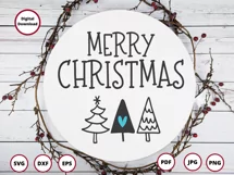 Merry Christmas SVG | Christmas Tree SVG | Cricut SVG File Product Image 5