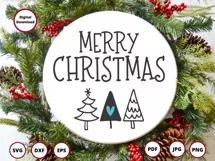 Merry Christmas SVG | Christmas Tree SVG | Cricut SVG File Product Image 3