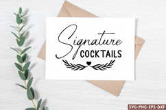 Signature cocktails SVG, Wedding Sign SVG Product Image 1