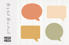Neutral Speech Bubble SVG Modern Clipart Product Image 1