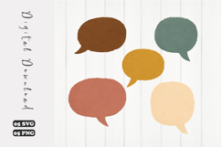 Boho Speech Bubble SVG Minimal Clipart Product Image 1
