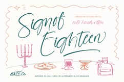 Signof Eighteen - Cute Handwritten Product Image 1