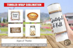 Tumbler Watercolor Signs of Thanks Product Image 1