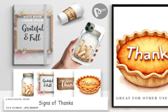 Digital Paper Watercolor Signs of Thanks Product Image 1