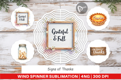 Wind Spinner Watercolor Signs of Thanks Product Image 1