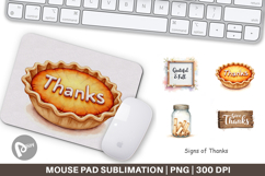 Mouse Pad Watercolor Signs of Thanks Product Image 1