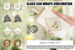 Glass Can Watercolor Signs of Thanks Product Image 1