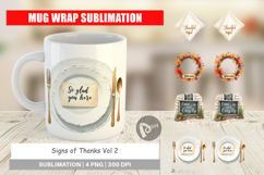Mug Wrap Watercolor Signs of Thanks Product Image 1