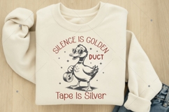 Silence is Golden Sarcastic SVG PNG, Duct Tape is Silver Product Image 4