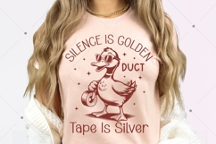 Silence is Golden Sarcastic SVG PNG, Duct Tape is Silver Product Image 5