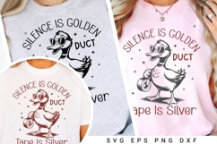 Silence is Golden Sarcastic SVG PNG, Duct Tape is Silver Product Image 2