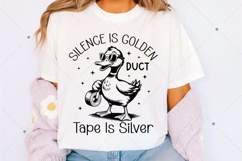 Silence is Golden Sarcastic SVG PNG, Duct Tape is Silver Product Image 3