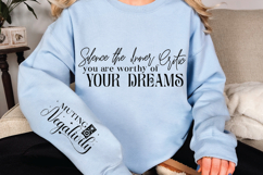 Silence the Inner Critic You Are Worthy Sleeve SVG Design Product Image 3