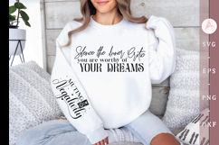 Silence the Inner Critic You Are Worthy Sleeve SVG Design Product Image 1