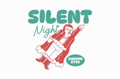 Silent Nigh Daring Eyes Santa Winter T-shirt Design Product Image 1