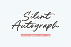 Silent Autograph - Modern Handwritten Script Font Product Image 1