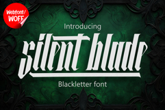 Silent Blade | Blackletter Webfont for Gothic Modern Design Product Image 1