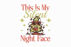 This is My Silent Night Face Christmas Funny T-shirt Product Image 1