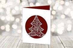 silent night christmas tree cutout card