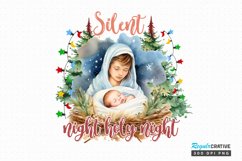 Silent night holy night Sublimation PNG Product Image 1