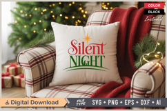 Silent Night SVG | Christmas SVG | Holiday SVG | Xmas SVG Product Image 4