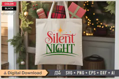 Silent Night SVG | Christmas SVG | Holiday SVG | Xmas SVG Product Image 5