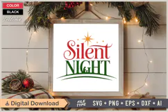 Silent Night SVG | Christmas SVG | Holiday SVG | Xmas SVG Product Image 6