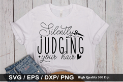 Silently judging your hair - Hairdresser SVG Design Product Image 1