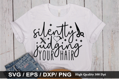 Silently judging your hair - Hairdresser SVG Design Product Image 1