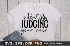 Silently judging your hair - Hairdresser SVG Design Product Image 1