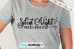 Silent Night Yeah Right SVG | Funny Christmas SVG Product Image 1
