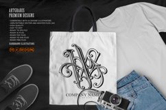 Flourish delight classic W monogram letter logo outline Product Image 2