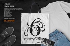 Elegant classics luxury inspired number 6 monogram logo Product Image 2