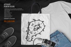 Striking unique P lettering cannabis smoke silhouette Product Image 5