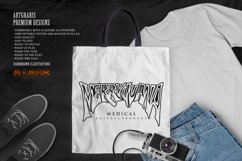 Marijuana word lettering typography monochrome Product Image 2