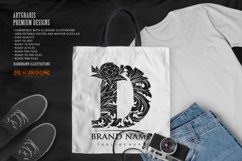 Timeless charm beauty D letter logo monochrome Product Image 4