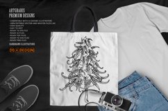 Botanical euphoria vintage cannabis flower outline Product Image 2