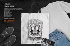 Hippie skull head bohemian style good vibes illustrations Product Image 2
