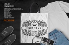 Nostalgic emblem retro style badge with engraved pattern Product Image 2