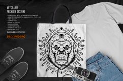 Curious encounter monkey head with mysterious background Product Image 2