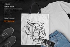 Classic flourish letter E monogram elegant logo monochrome Product Image 2