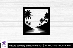 silhouette-landscape-nature-clipart svg-printable-nature clipart-black-frame-scenery svg
