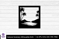 silhouette-landscape-nature-clipart svg-printable-nature clipart-black-frame-scenery svg