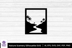 silhouette-landscape-nature-clipart svg-printable-nature clipart-black-frame-scenery svg