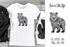 Bear,  celtic,  style,  svg,  folk design, silhouette, laser cut, paper cut,  sublimation,  t-shirt design, mug design, tumbler design, pillow design,  can  glass,  stamp,  stencil,  pet, craft, jpg, svg, pdf, ai, vector, png,