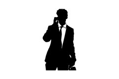 Silhouette of businessman illustration isolated Product Image 1