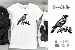 Crow,  celtic,  style,  svg,  folk design, silhouette, laser cut, paper cut,  sublimation,  t-shirt design, mug design, tumbler design, pillow design,  can  glass,  stamp,  stencil,  bird, craft, jpg, svg, pdf, ai, vector, png, tattoo, logo design, natura