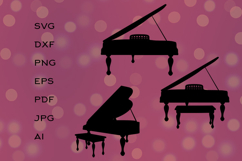 Silhouette of Grand Piano Product Image 1